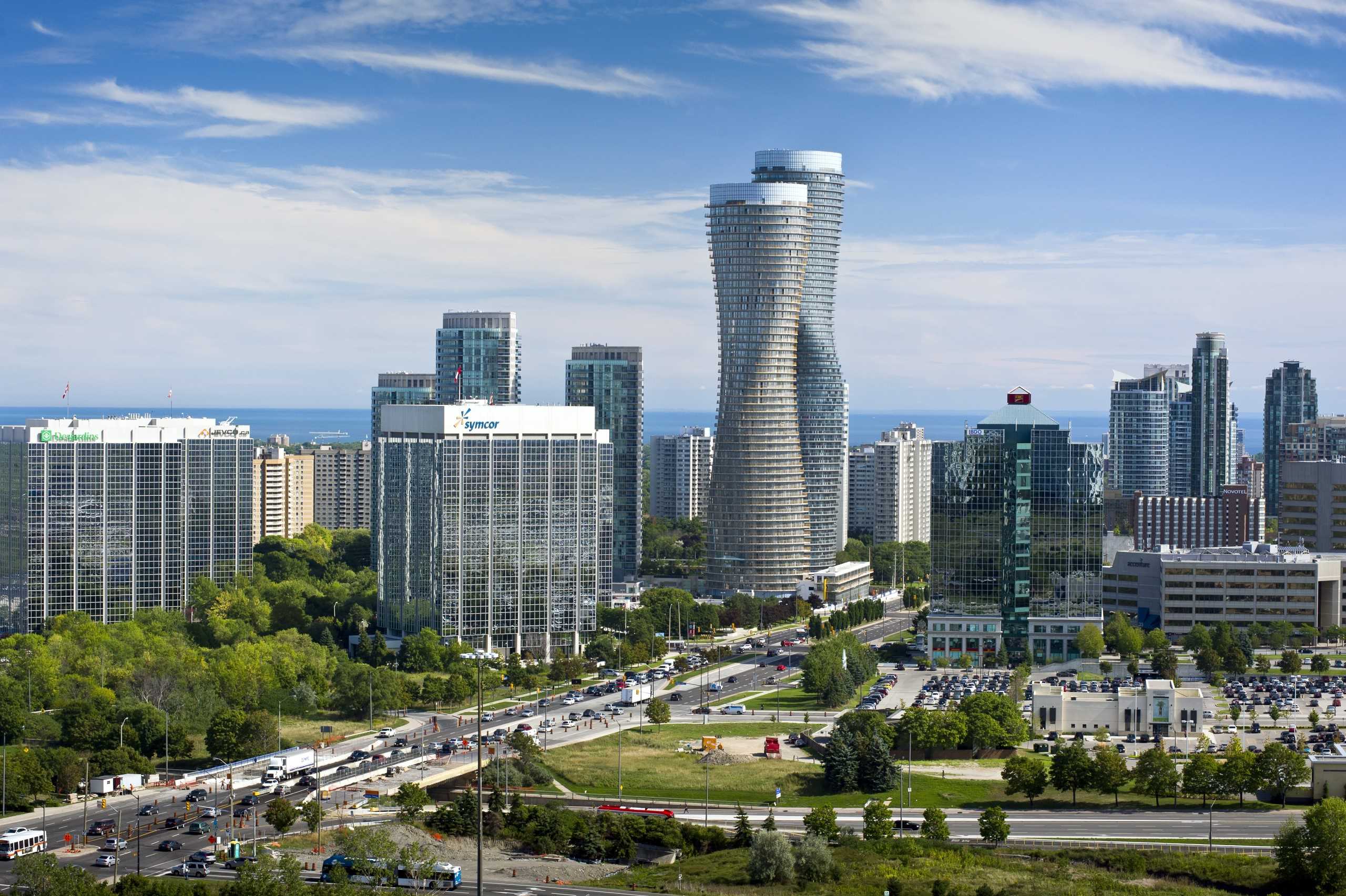 Stylized photo of downtown Mississauga